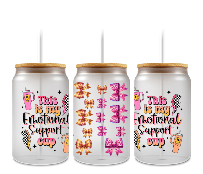 EXCLUSIVE DECAL #5  - RETRO EMOTIONAL SUPPORT CUP - HOLOGRAPHIC DECAL