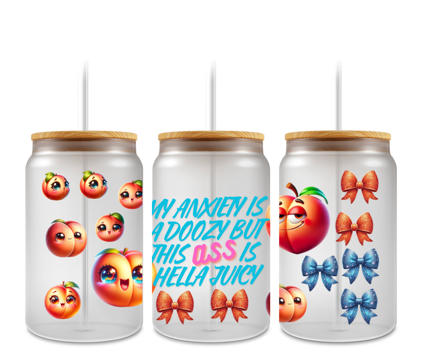 EXCLUSIVE DECAL #25 - ANXIETY AND PEACHES - HOLOGRAPHIC DECAL